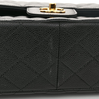 Chanel Caviar Quilted Jumbo Double Flap Black 11 of 12