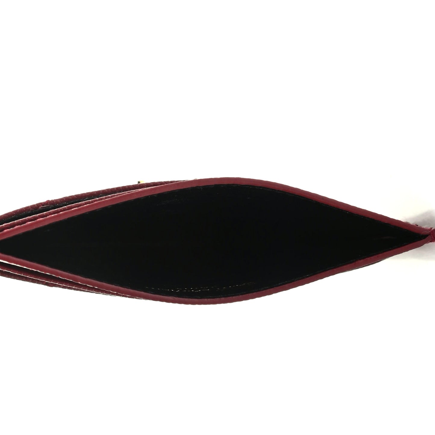 Grain De Poudre Matelasse Chevron Monogram Credit Card Case Opyum Red