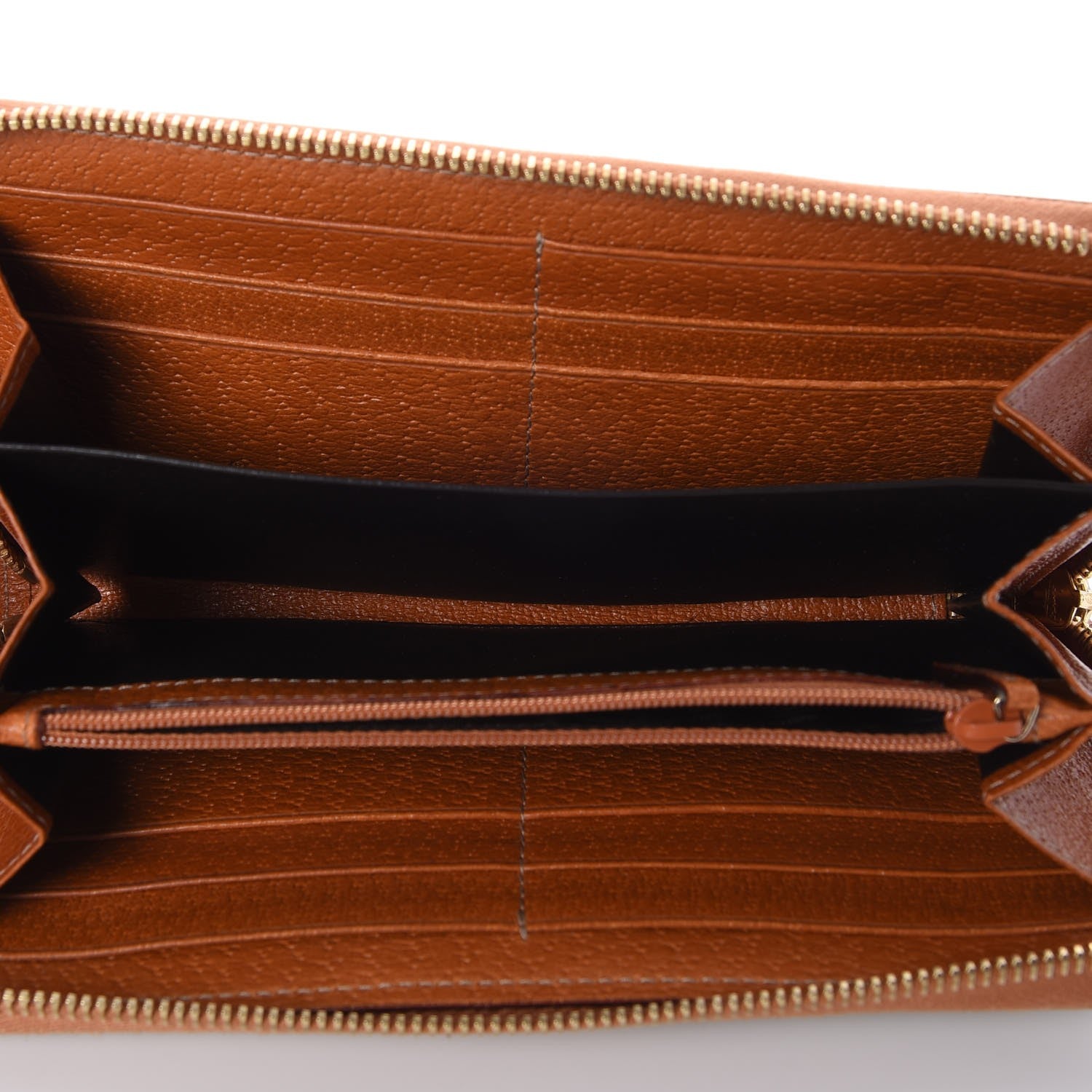 Gucci Monogram Metal Bar Zip Around Wallet Tan 5 of 8