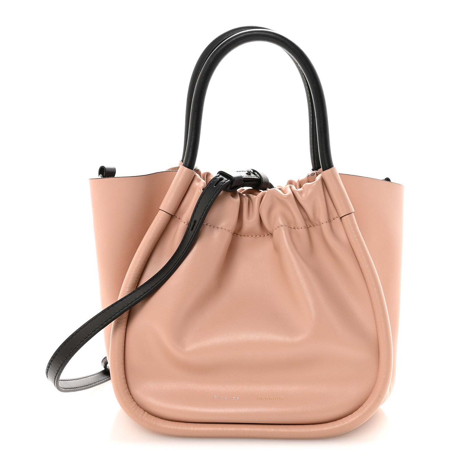 Proenza Schouler Calfskin Small Ruched Tote Peach 1 of 10