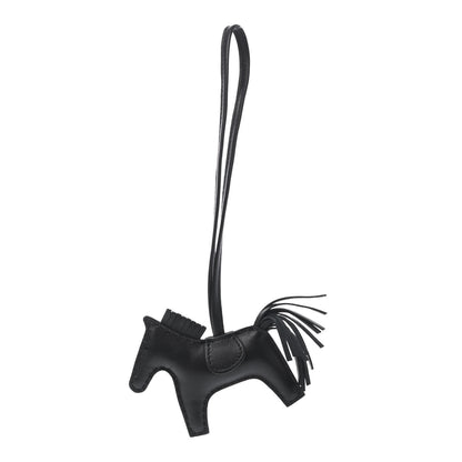 Hermes Milo Lambskin Grigri Rodeo Horse Bag Charm PM So Black 1 of 4