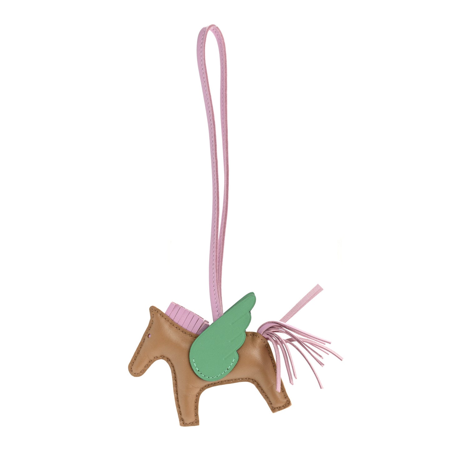 Milo Lambskin Grigri Rodeo Pegase Horse Bag Charm PM Chai Mauve Sylvestre Menthe