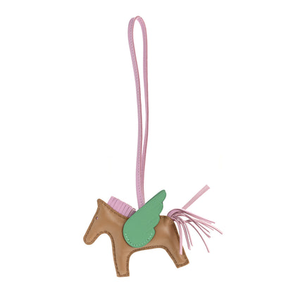 Hermes Milo Lambskin Grigri Rodeo Pegase Horse Bag Charm PM Chai Mauve Sylvestre Menthe 1 of 5