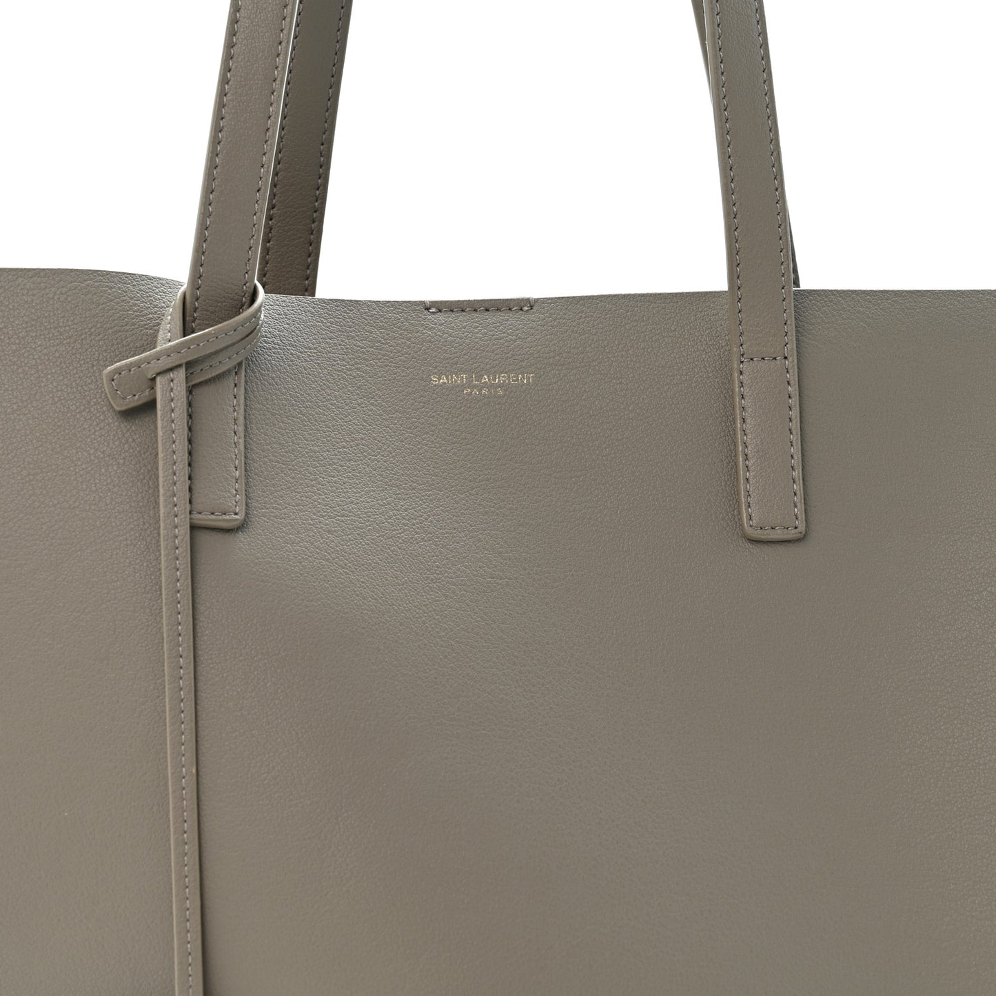 Calfskin Large Shopping Tote Oyster Gray