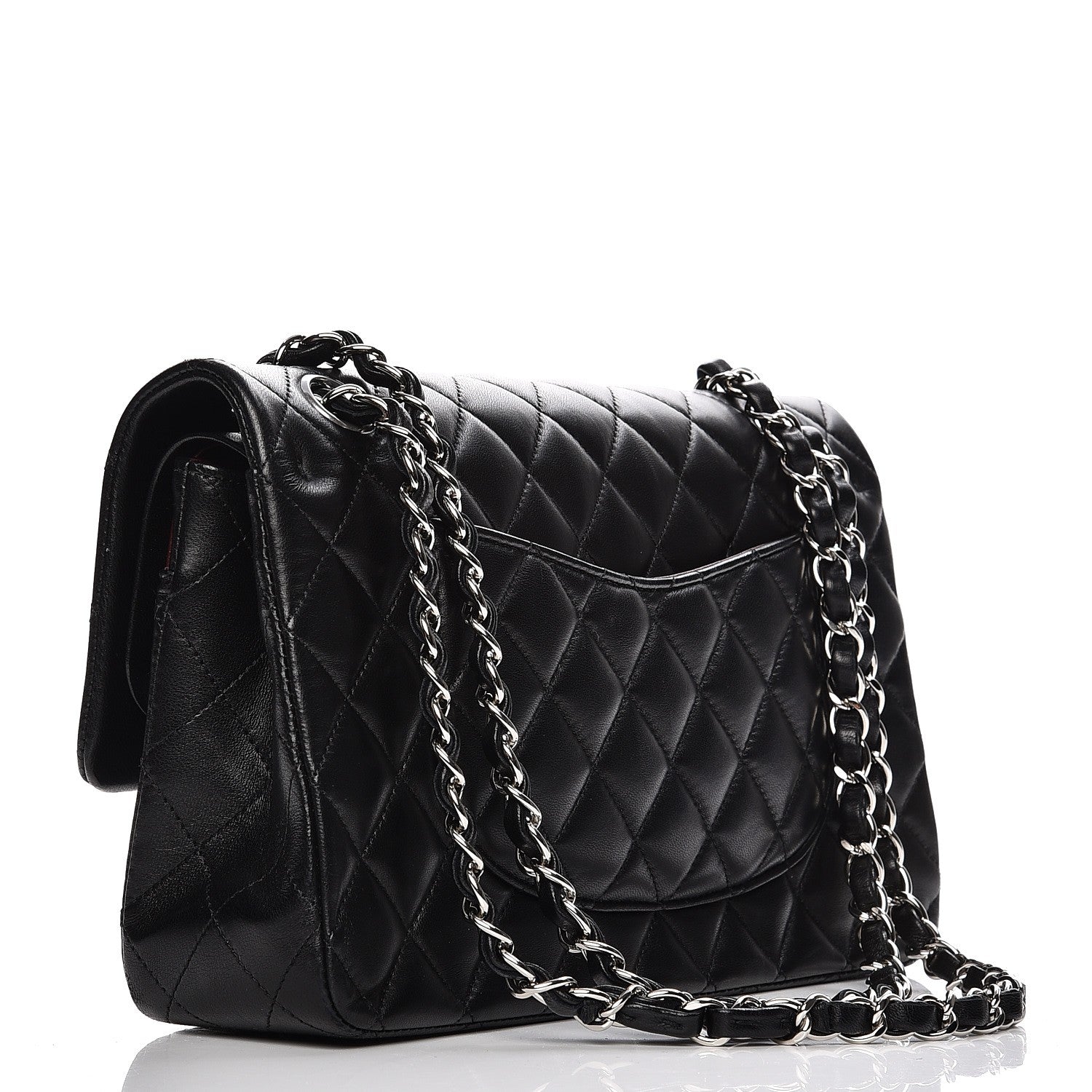 Chanel Lambskin Quilted Medium Double Flap Black 3 of 11