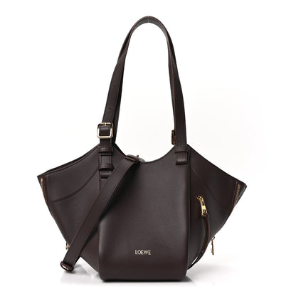 Loewe Classic Calfskin Hammock Flip Tote Dark Chestnut 1 of 9