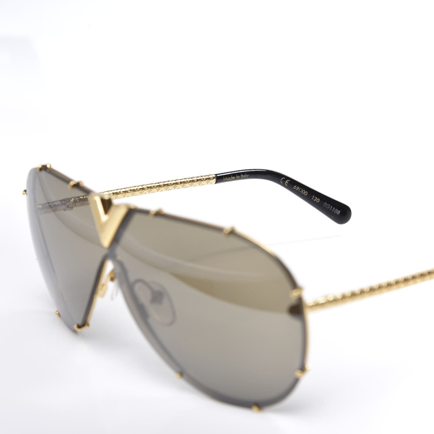 Louis Vuitton Metal LV Drive Sunglasses Z0897W Black Gold 5 of 9