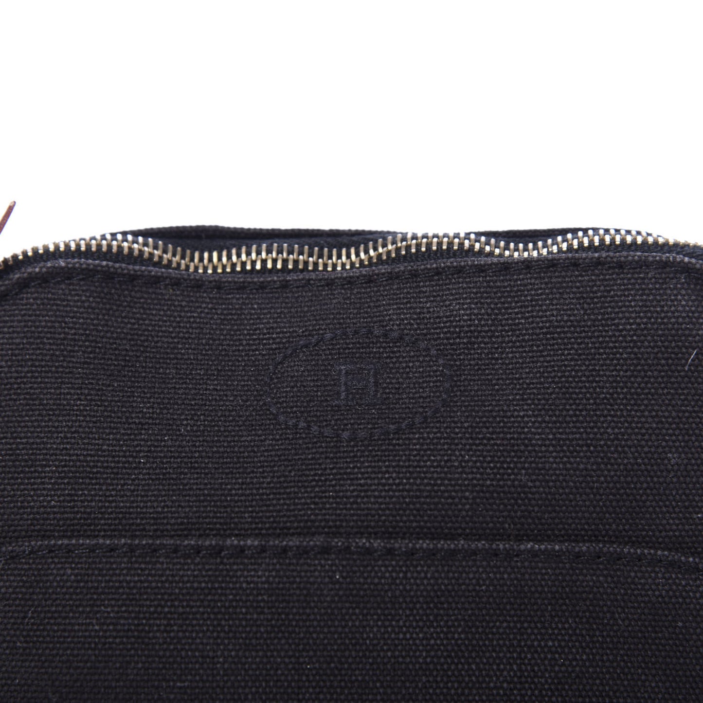 Cotton Canvas Mini Bolide Travel Cosmetic Pouch Black