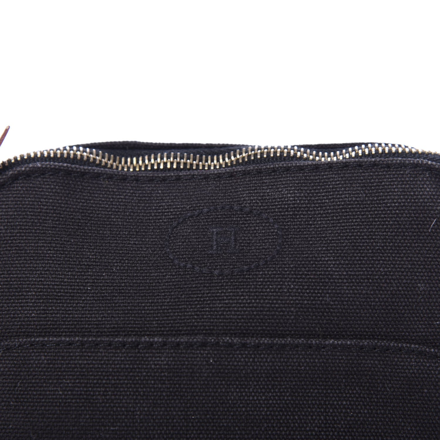 Hermes Cotton Canvas Mini Bolide Travel Cosmetic Pouch Black 7 of 7