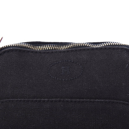 Hermes Cotton Canvas Mini Bolide Travel Cosmetic Pouch Black 7 of 7