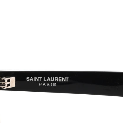 Saint Laurent Acetate Flat Top SL1 Sunglasses Black White 7 of 9