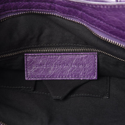 Balenciaga Agneau Giant 12 Silver Hardware Town Dark Violet 6 of 15