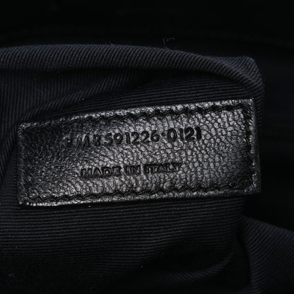 Saint Laurent Calfskin Crocodile Embossed Monogram Medium Niki Shopping Bag Black 7 of 12