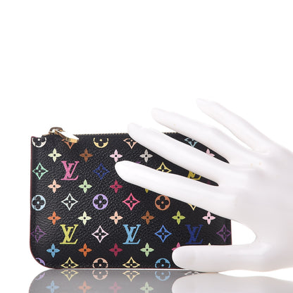 Louis Vuitton Monogram Multicolor Key Pouch Black Grenade 2 of 8
