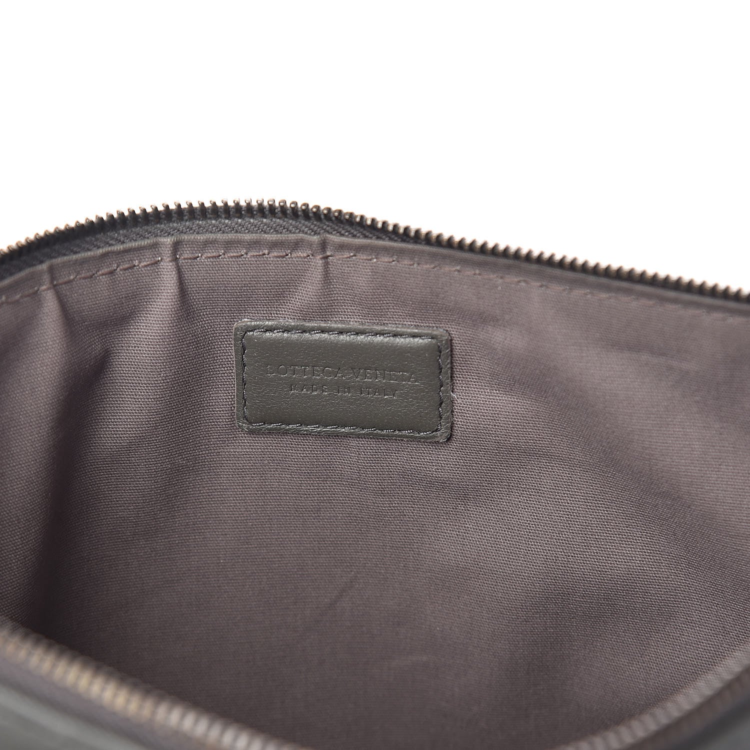 Bottega Veneta Nappa Intrecciato Flat Zip Pouch Light Grey 6 of 6