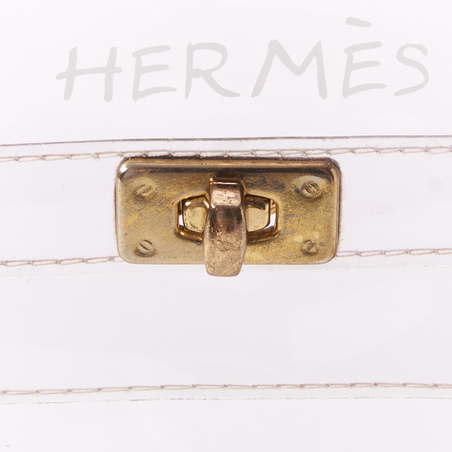 Hermes Vinyl Souvenir De L'Exposition Kelly Transparent 8 of 8