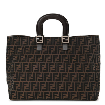 Fendi Zucca Top Handle Tote Tobacco 1 of 7