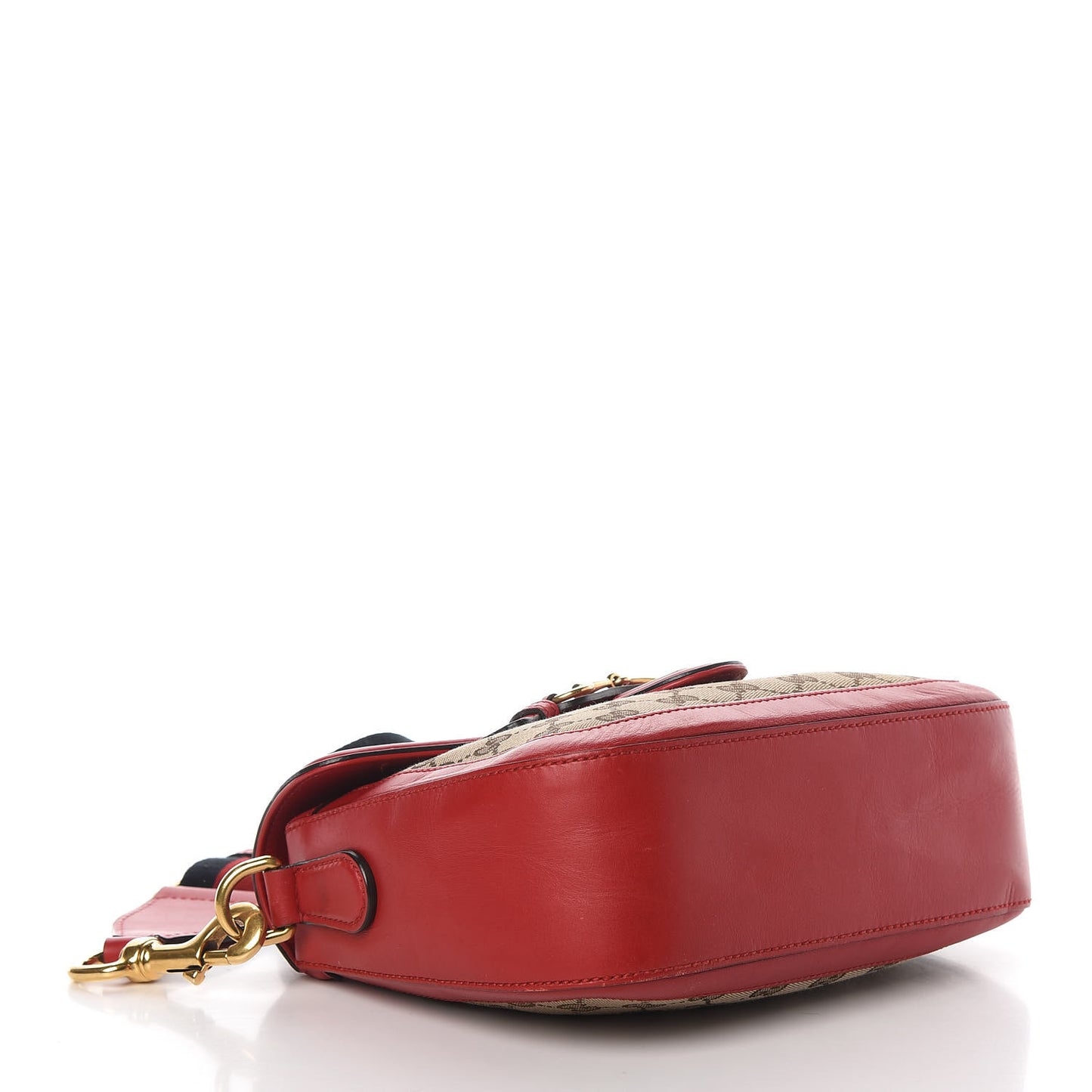 Monogram Ruinart Calfskin Medium Lady Web Shoulder Bag Beige Ebony Hibiscus Red