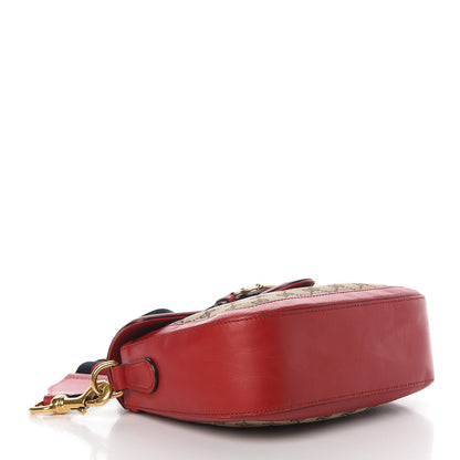 Gucci Monogram Ruinart Calfskin Medium Lady Web Shoulder Bag Beige Ebony Hibiscus Red 4 of 10