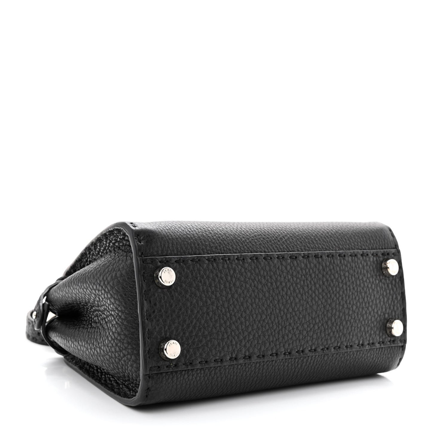Cuoio Romano Selleria Bi-Color Mini Peekaboo Iconic Satchel Black Mou