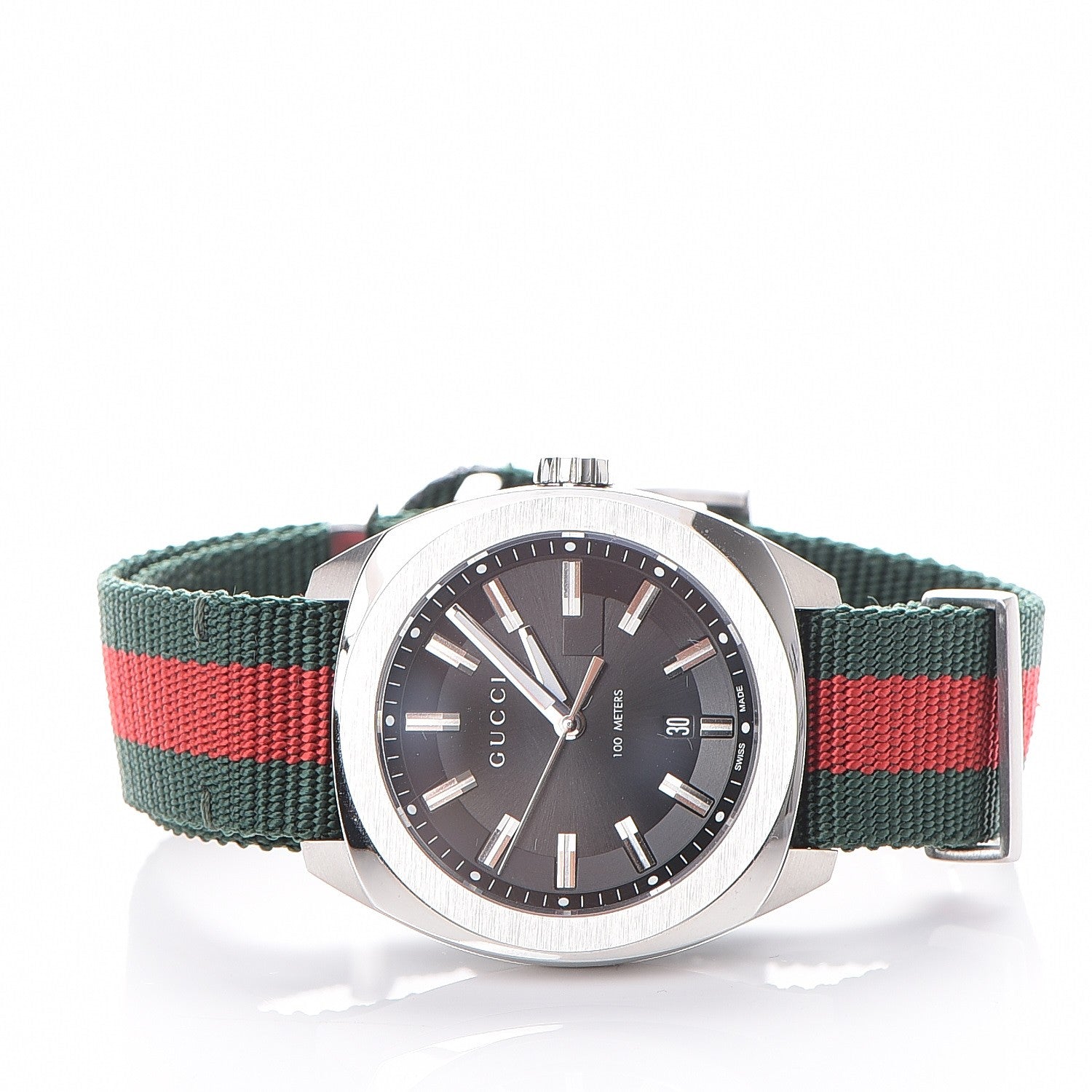 Gucci Stainless Steel Nylon 41mm GG2570 Quartz Watch Black 3 of 7
