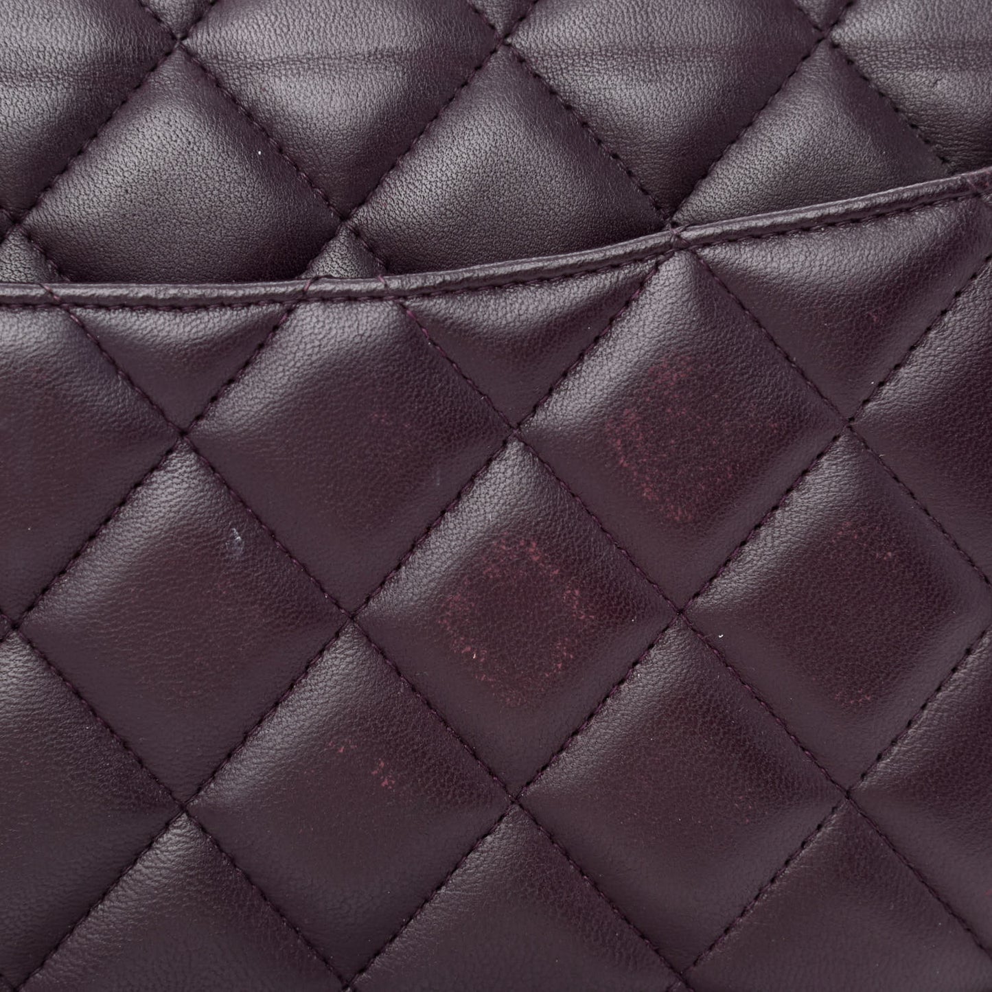 Lambskin Quilted Jumbo Double Flap Purple