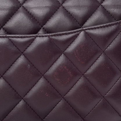 Chanel Lambskin Quilted Jumbo Double Flap Purple 14 of 16