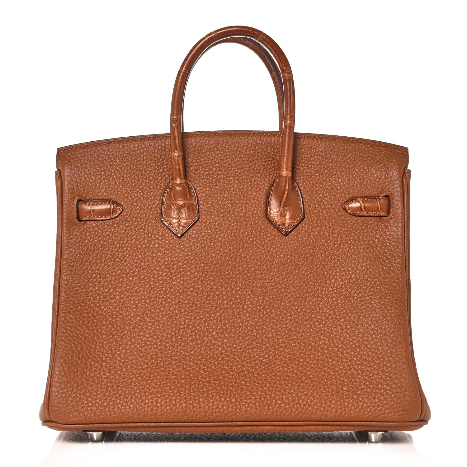 Hermes Togo Matte Alligator Birkin Touch 25 Gold 4 of 35