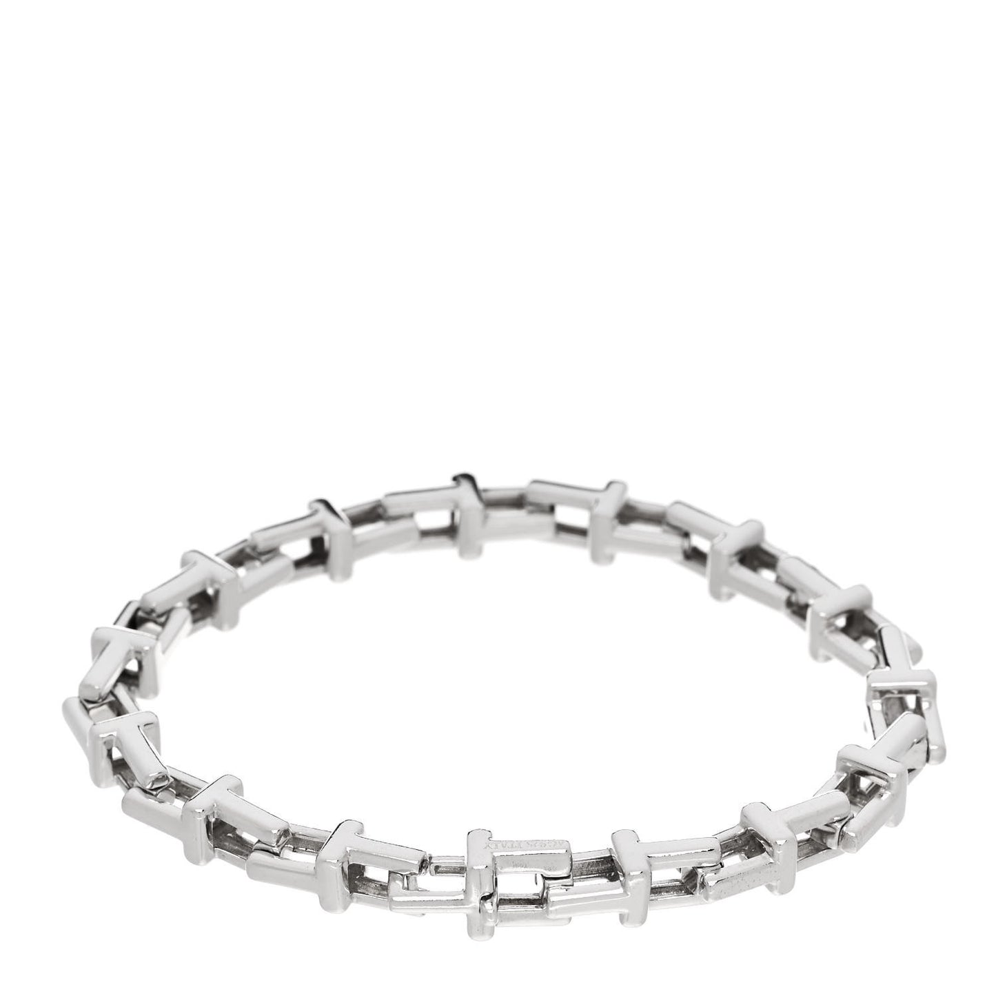 Sterling Silver Large T Link Chain Bracelet