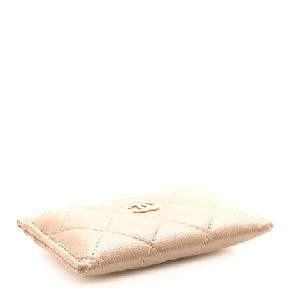 Chanel Caviar Quilted Card Holder Beige 4 of 8
