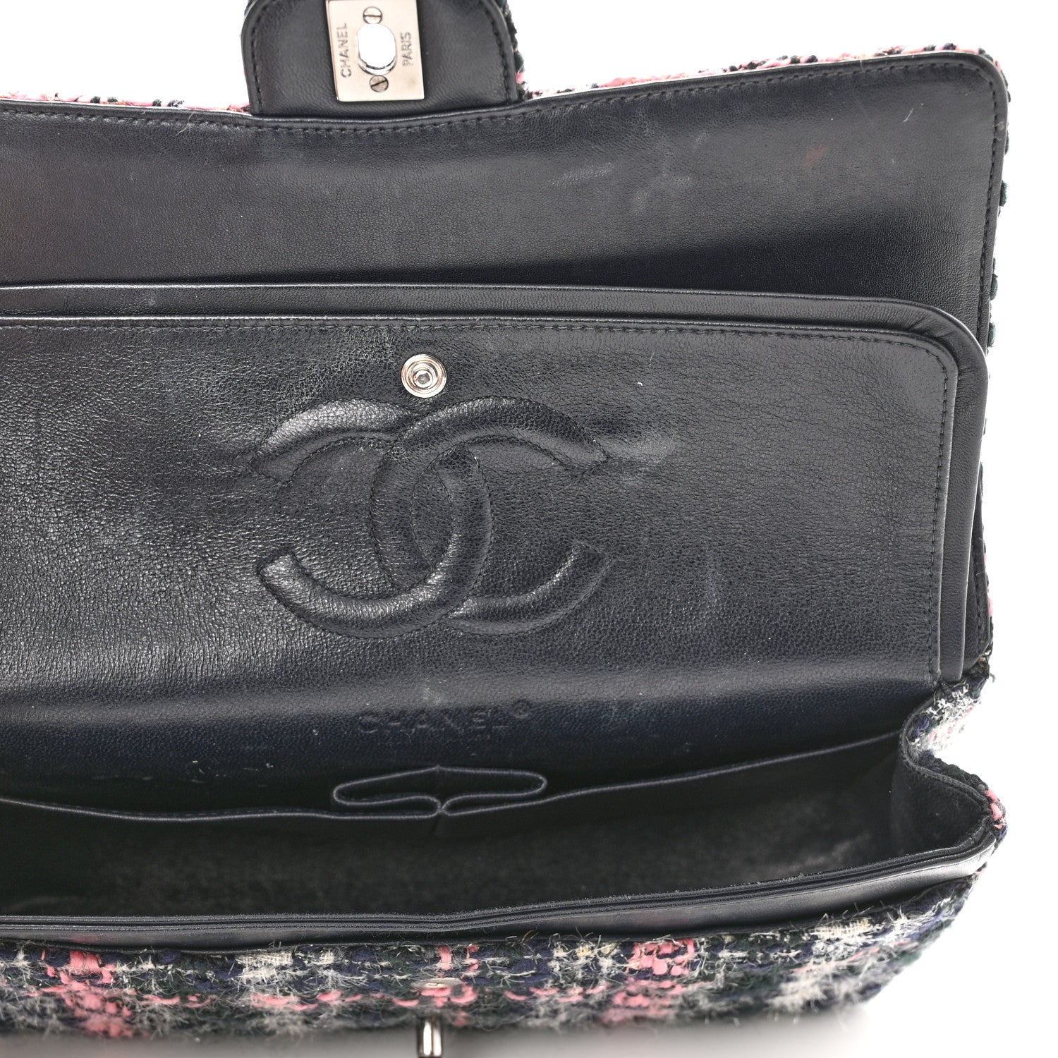 Chanel Tweed Quilted Medium Double Flap Multicolor 5 of 12