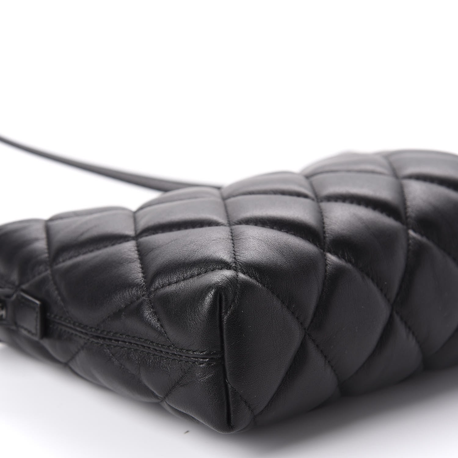 Balenciaga Nappa Calfskin Quilted Touch B Camera Shoulder Bag Black 6 of 10