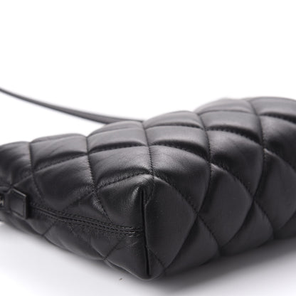 Balenciaga Nappa Calfskin Quilted Touch B Camera Shoulder Bag Black 6 of 10
