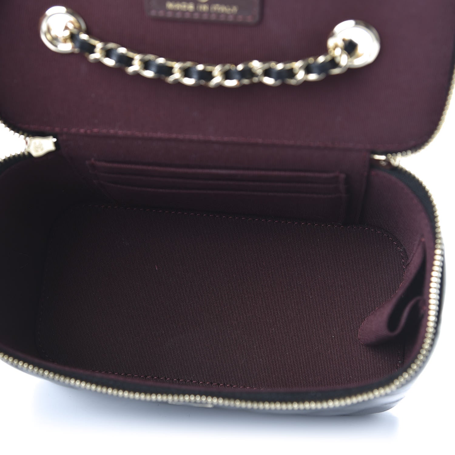 Chanel Lambskin Quilted Small Vanity Case With Chain Black 5 of 10