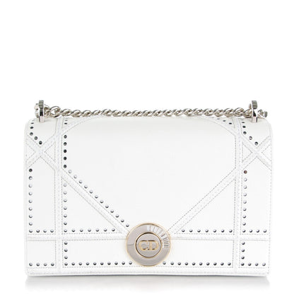 Christian Dior Grained Calfskin Perforated Diorama Flap Bag Latte 1 of 8