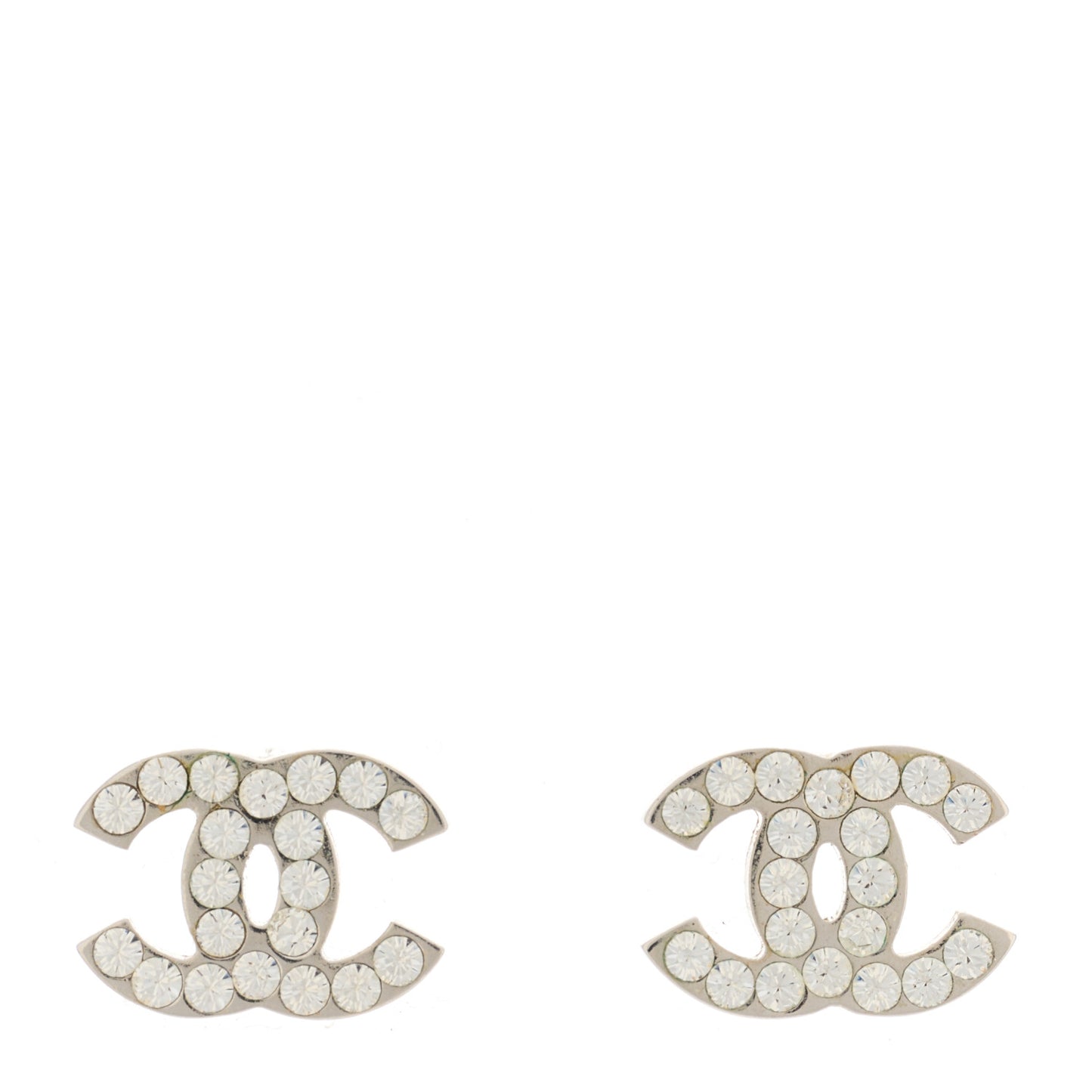 Crystal CC Earrings Silver