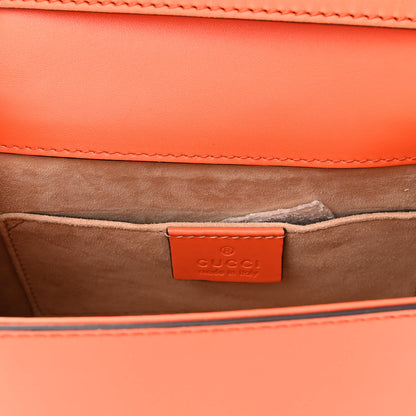 Gucci Vitello Fontanella Web Mini Sylvie Top Handle Bag Orange 5 of 9