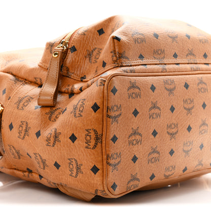 MCM Visetos Crown Stud Medium Stark Backpack Cognac 8 of 9