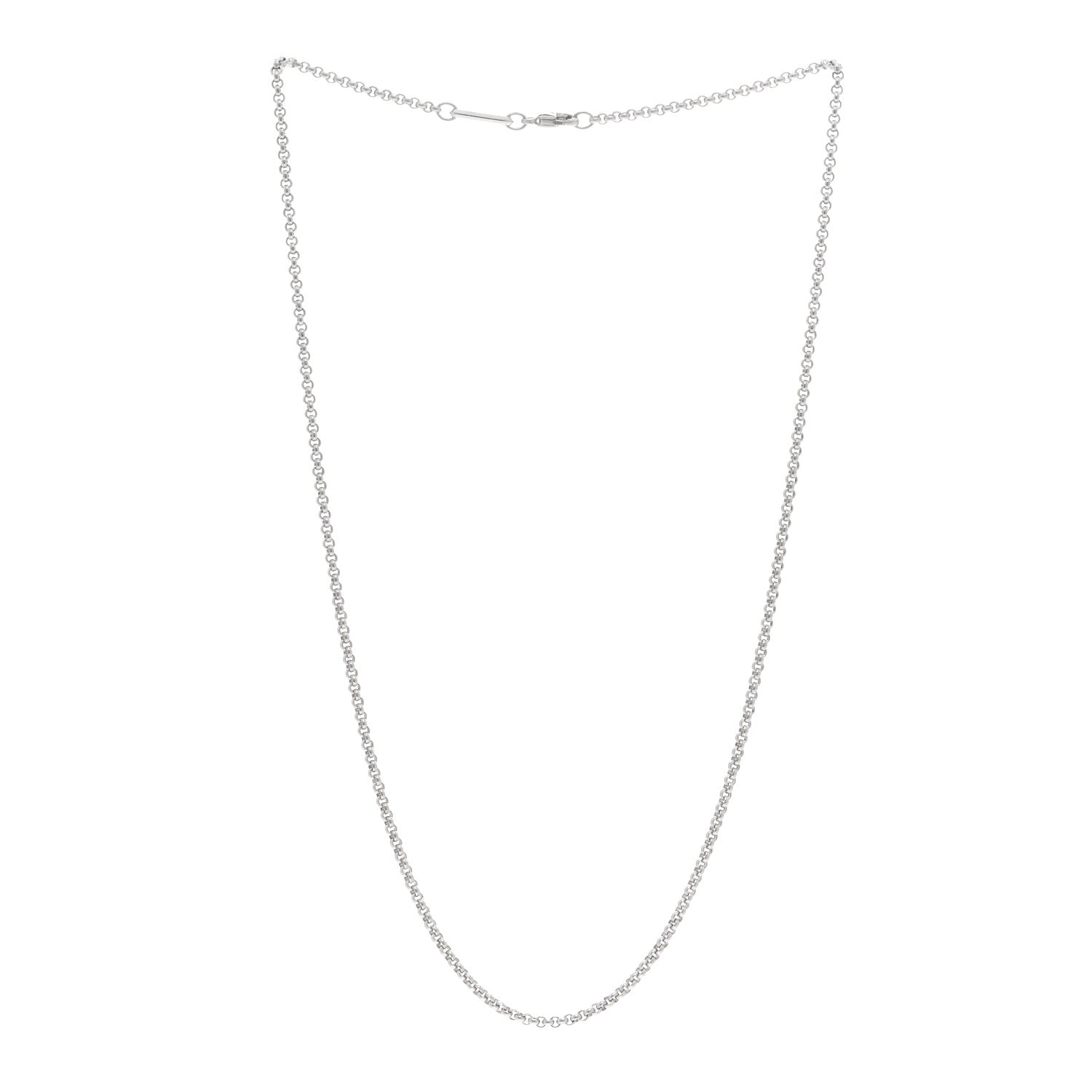 Chopard 18K White Gold 2mm Chain Necklace 16" 3 of 4