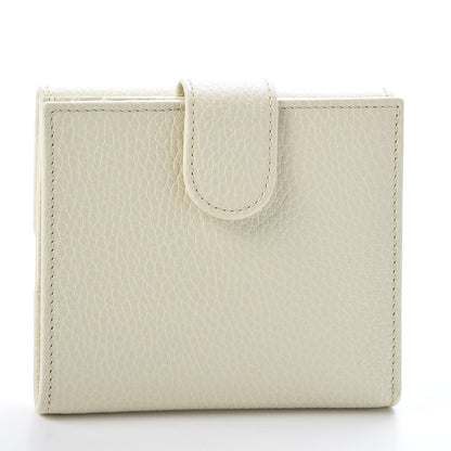 Gucci Dollar Calfskin Interlocking G French Wallet Ivoire 2 of 9