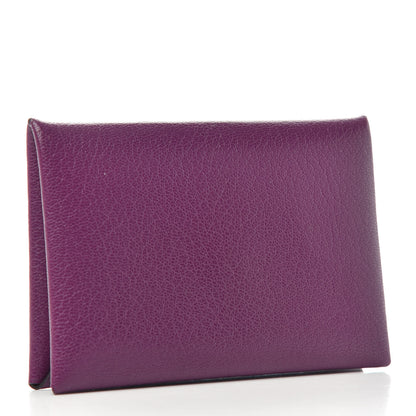 Hermes Chevre Mysore Calvi Card Case Anemone 3 of 6