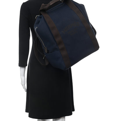 Hermes Toile Groom School Backpack Bleu Navy Feu 2 of 8