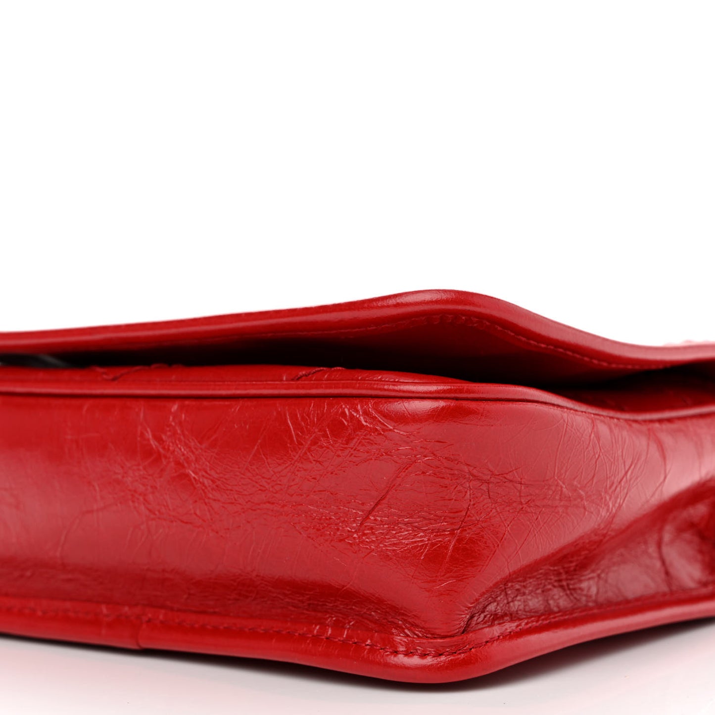 Crinkled Calfskin Matelasse Monogram Niki Chain Wallet Red