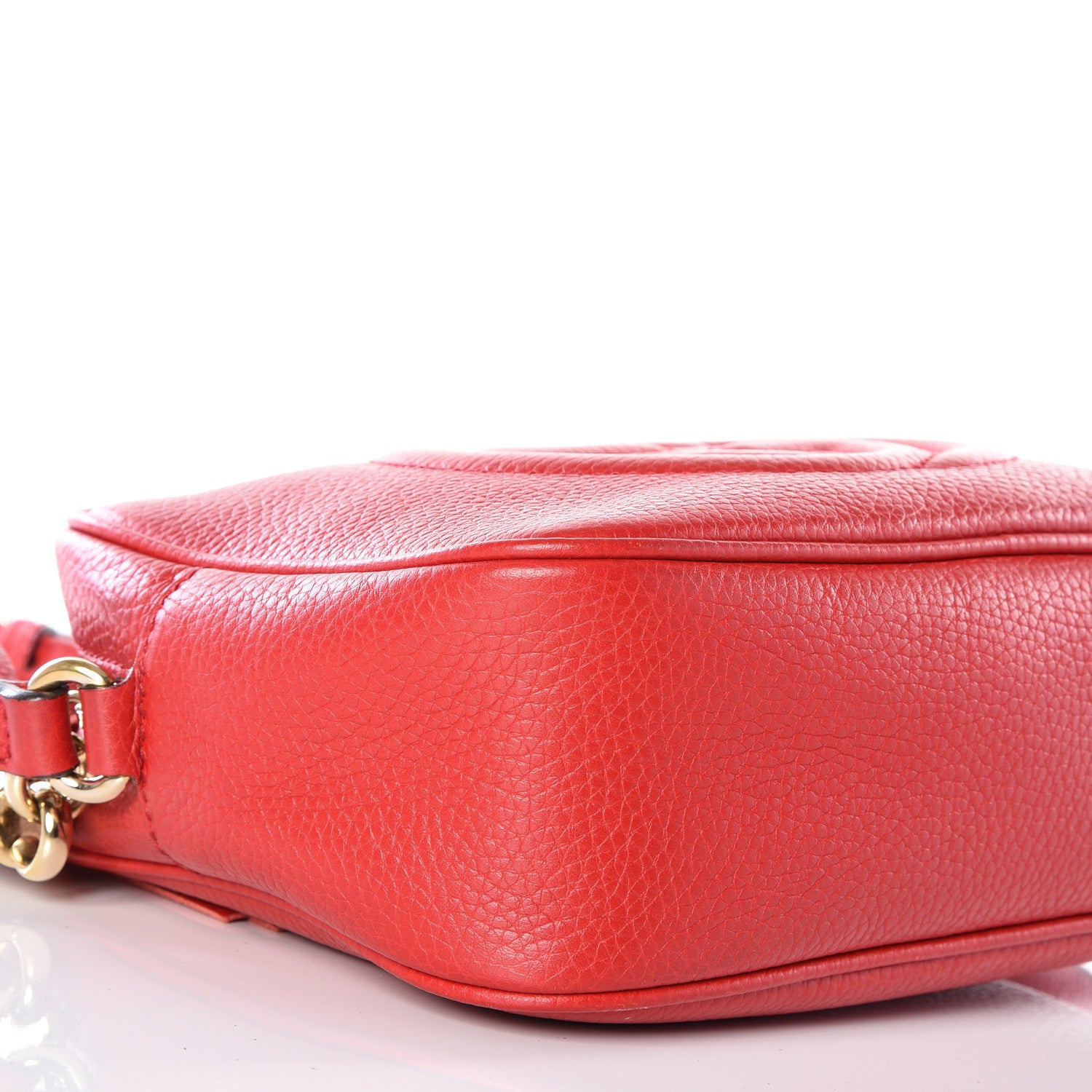 Gucci Pebbled Calfskin Small Soho Disco Bag Tabasco Red 8 of 12