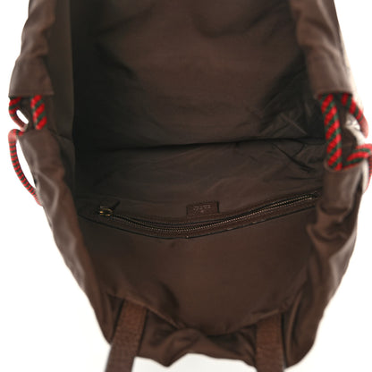 Gucci GG Supreme Monogram Neo Vintage Drawstring Backpack Beige New Acero Crop 5 of 11