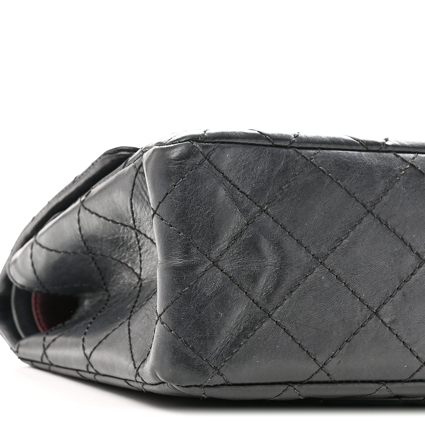 Aged Calfskin Quilted 2.55 Reissue 226 Flap Black