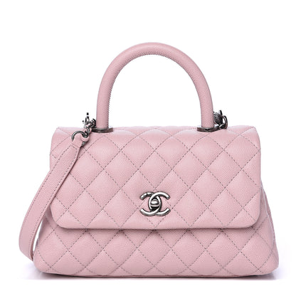 Chanel Caviar Quilted Mini Coco Handle Flap Pink 1 of 10