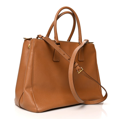Prada Saffiano Lux Large Galleria Double Zip Tote Caramel 3 of 12