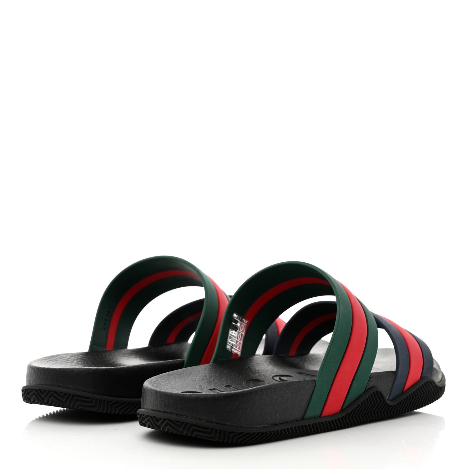 Gucci Rubber Web Mens Slide Sandals 11 Green Red 4 of 9