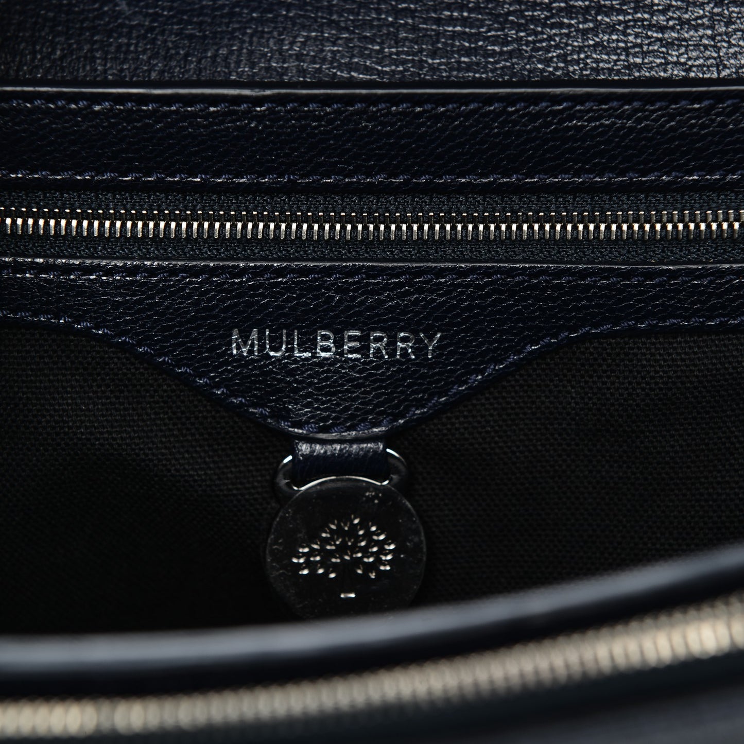 Shiny Goatskin Bayswater Shoulder Bag Midnight